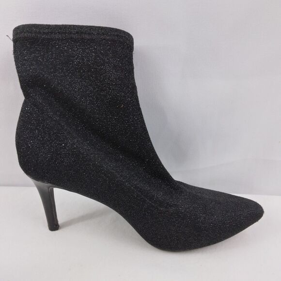 Jones New York Marcia Black Glitter Ankle Boots Witchcore Womens Size 7 - Picture 10 of 14